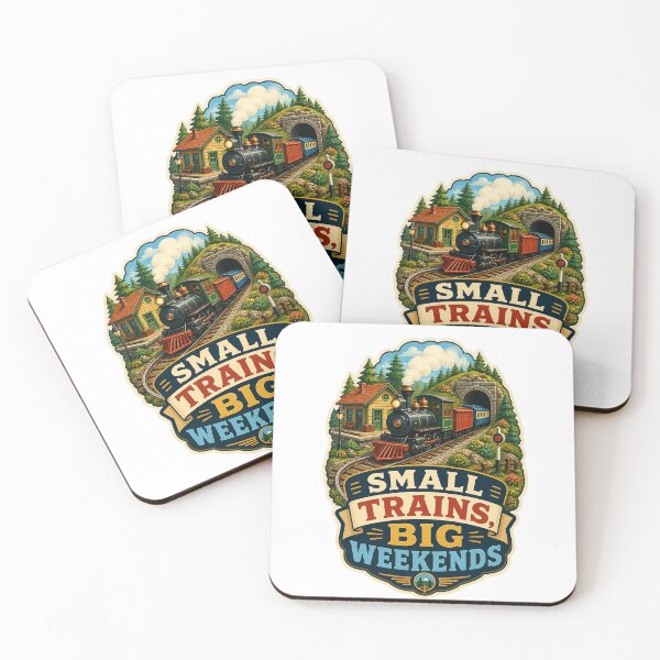 Item preview, Small Trains Big Weekends Model Railroad Art designed and sold by CheerfulNest.
