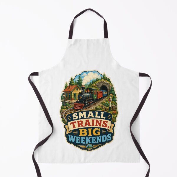 Item preview, Small Trains Big Weekends Model Railroad Art designed and sold by CheerfulNest.