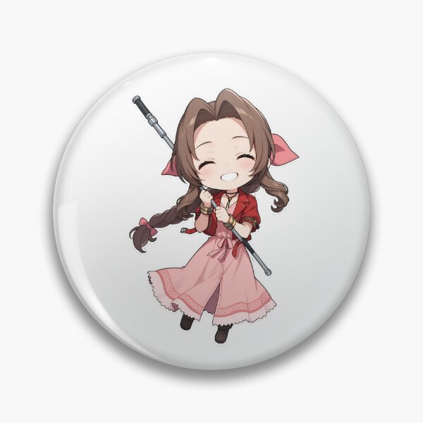 Artikelvorschau, Niedlicher Kawaii-Aufkleber von Aerith Gainsborough aus Final Fantasy VII entworfen und verkauft von CrasHthe2nd.