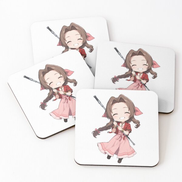 Item preview, Cute Kawaii Aerith Gainsborough Sticker Final Fantasy VII designed and sold by CrasHthe2nd.
