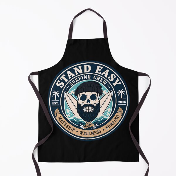 Item preview, Stand Easy Veteran Surf Club Logo Sunshine Coast - Male Version Black Beanie Black Beard designed and sold by Bombergirls.