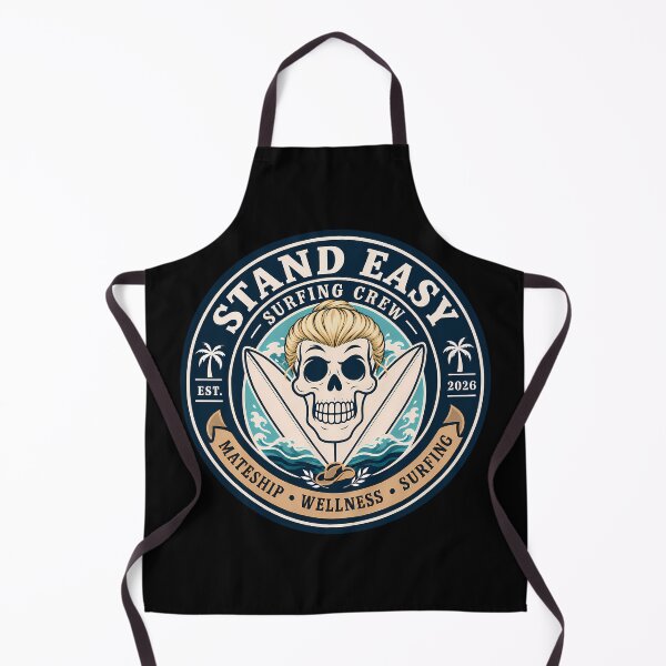 Item preview, Stand Easy Veteran Surf Club Logo Sunshine Coast - Male Version Blonde Manbun designed and sold by Bombergirls.