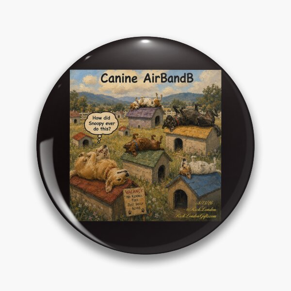 Item preview, Canine AirBandB – Funny Doghouse Cartoon designed and sold by Rick London Gifts.