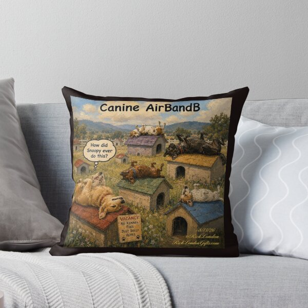Item preview, Canine AirBandB – Funny Doghouse Cartoon designed and sold by Rick London Gifts.