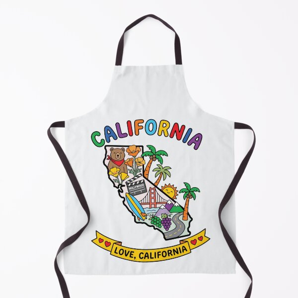 Item preview, California State Map Aesthetic Golden State Icons & Landmarks Collage designed and sold by mashmosh.