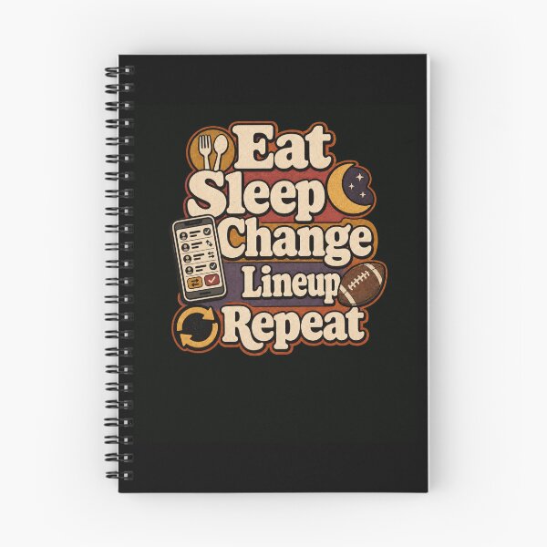 Item preview, Eat Sleep Change Lineup Repeat Fantasy Football designed and sold by snowry.