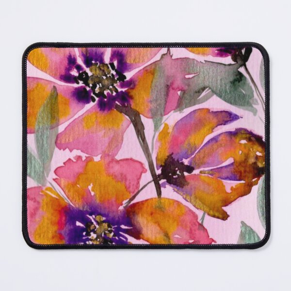 Item preview, Wild Radiance, Pink Gold and Violet Watercolour Flowers designed and sold by ArithraStudio.