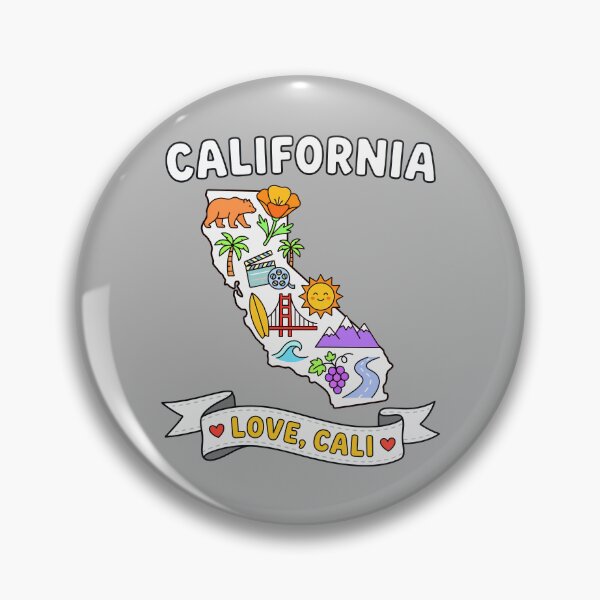 Item preview, Love Cali California State Map Aesthetic Culture Icons Collage designed and sold by mashmosh.