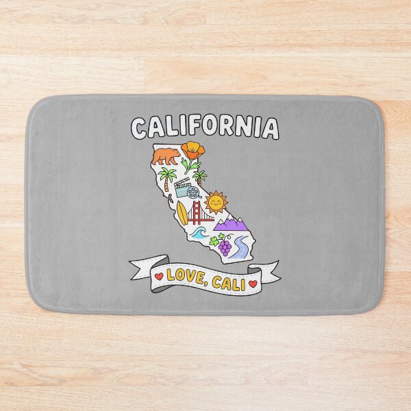 Item preview, Love Cali California State Map Aesthetic Culture Icons Collage designed and sold by mashmosh.