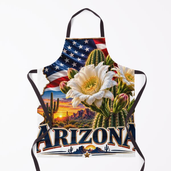 Item preview, Arizona State Pride Saguaro Cactus Blossom American Flag Shirt – Grand Canyon State Patriotic Desert T-Shirt designed and sold by MOELYA.
