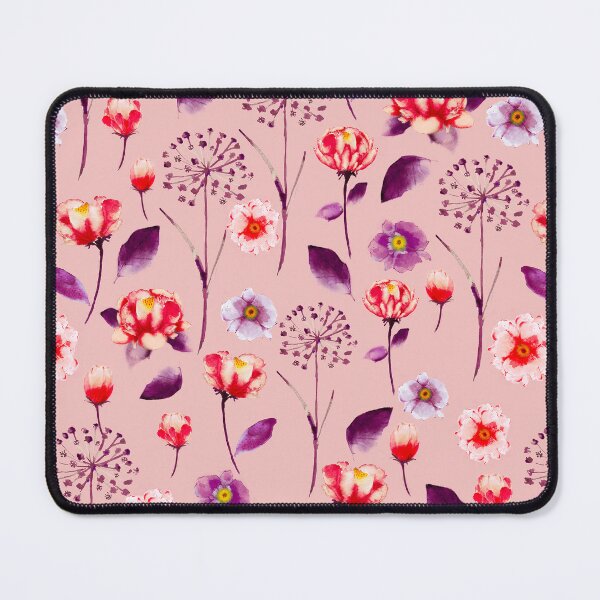 Item preview, Watercolor Floral Harmony — Pink & Purple Garden Pattern designed and sold by behappyandrelax.