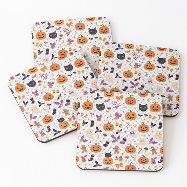 Item preview, Cute Halloween Seamless Pattern with Pumpkins, Ghosts, and Cats designed and sold by purti-singh.
