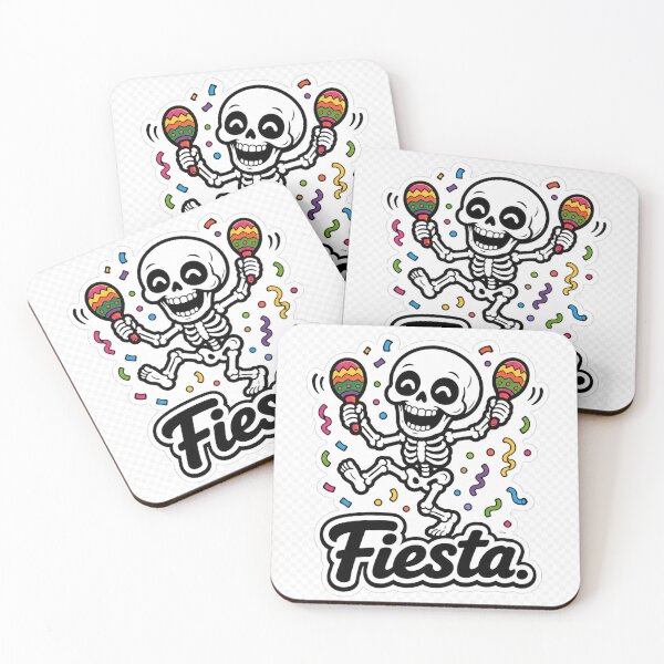 Item preview, Fiesta Skeleton Dancing with Maracas – Funny Spanish Celebration designed and sold by SkeletonMood.