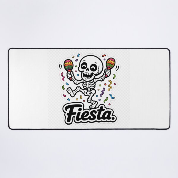 Item preview, Fiesta Skeleton Dancing with Maracas – Funny Spanish Celebration designed and sold by SkeletonMood.
