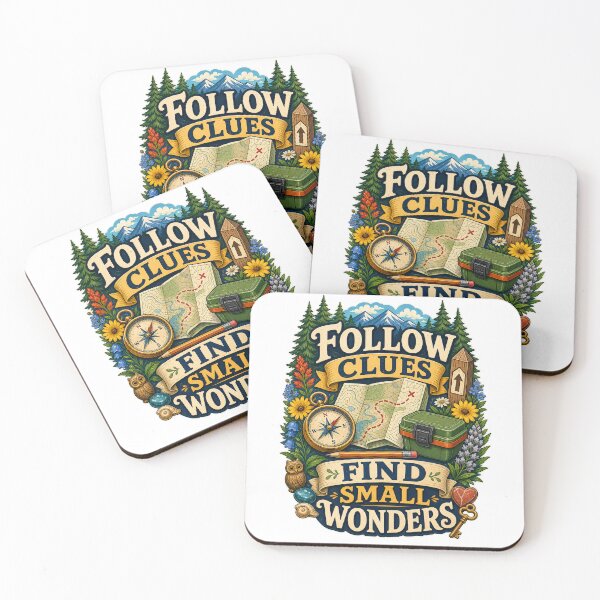 Item preview, Follow Clues Find Small Wonders Geocaching Art designed and sold by CheerfulNest.