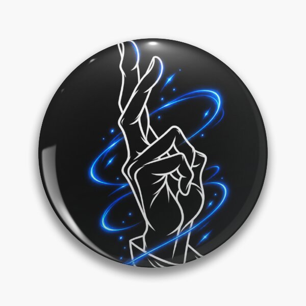 Item preview, Blue Energy Hand – Minimal Mystic Gesture designed and sold by IrynaLineArt.