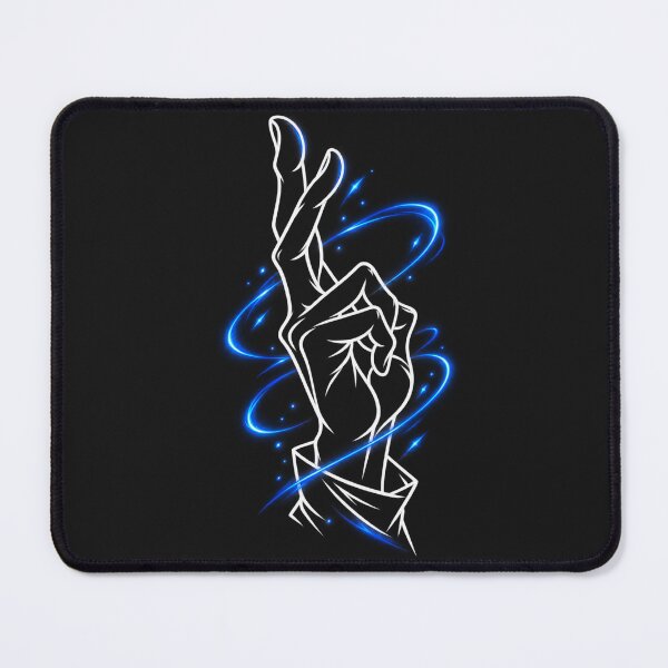Item preview, Blue Energy Hand – Minimal Mystic Gesture designed and sold by IrynaLineArt.