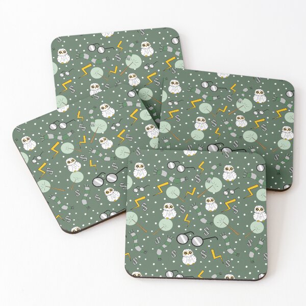 Item preview, Owls, scarfs and glasses green and silver pattern lighter designed and sold by RavenAMarie .