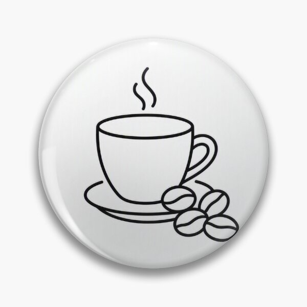 Item preview, Minimalist Coffee Cup with Beans - Line Art Design designed and sold by SimpleLinesCo.