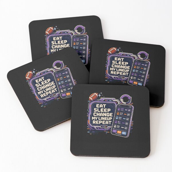 Item preview, Eat Sleep Change My Lineup Repeat Fantasy Football designed and sold by snowry.