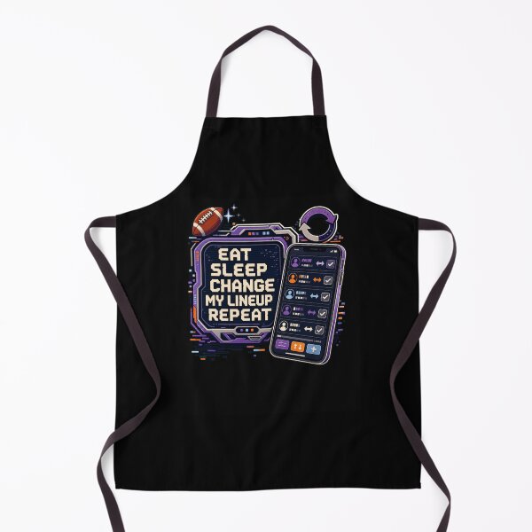 Item preview, Eat Sleep Change My Lineup Repeat Fantasy Football designed and sold by snowry.