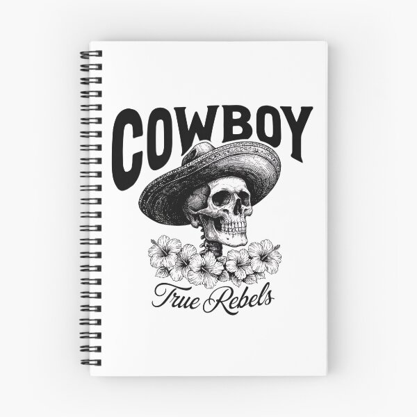 Item preview, Cowboy Skeleton “True Rebels” – Vintage Western Skull and Floral Rebel Design designed and sold by Snifferius.