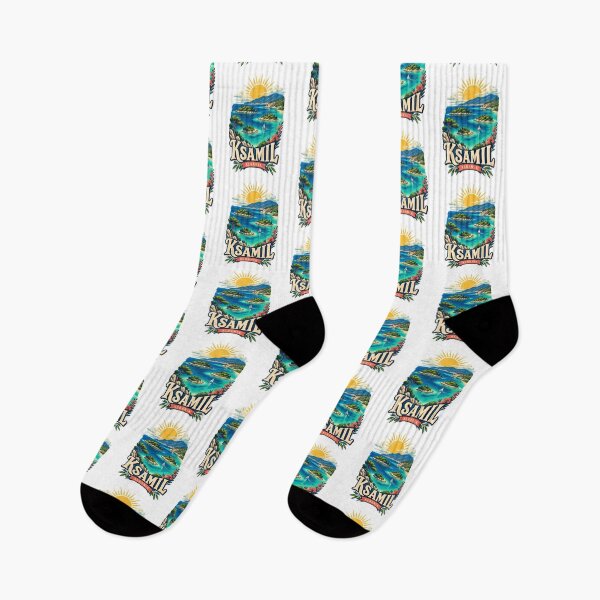 Item preview, Ksamil Albania Vintage Island Coast Travel Art designed and sold by AMICO77.