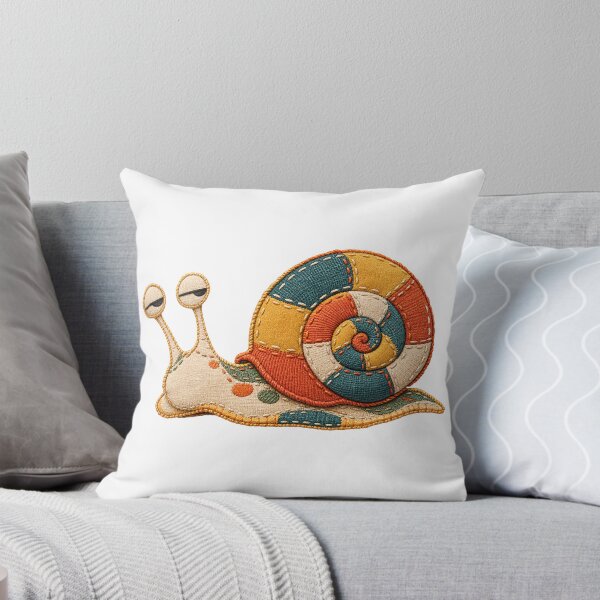Item preview, Stitched Patchwork Snail — Felt-Applique Style T-Shirt designed and sold by alex889art.