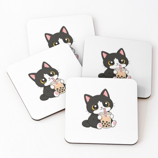 Item preview, Miso the Black Cat Boba designed and sold by MAPCollectives.