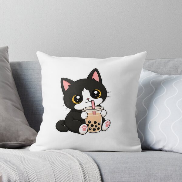 Item preview, Miso the Black Cat Boba designed and sold by MAPCollectives.