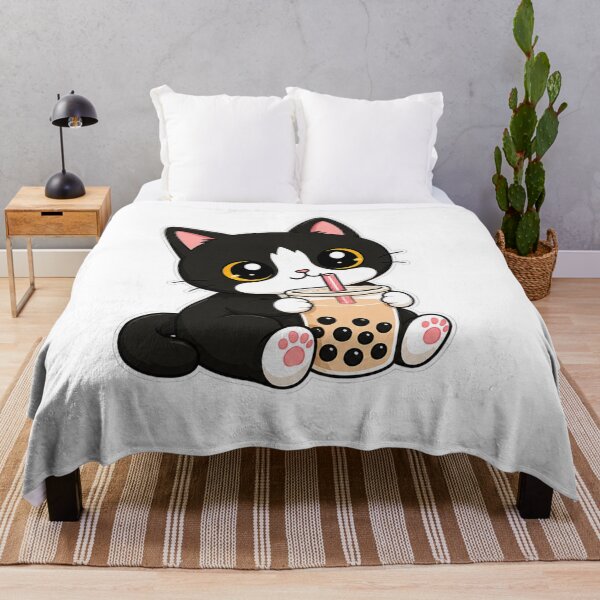 Item preview, Miso the Black Cat Boba designed and sold by MAPCollectives.