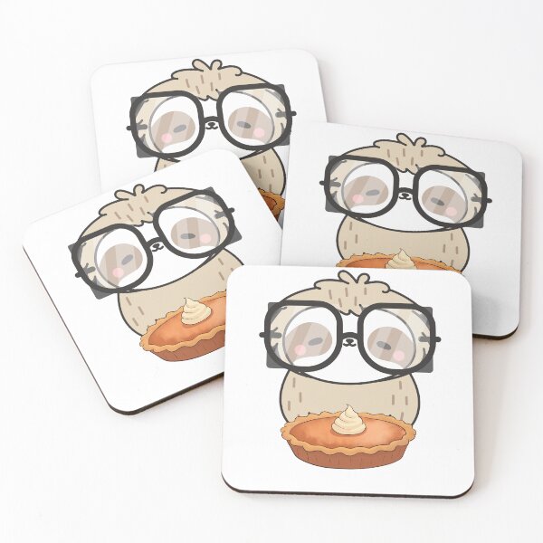 Item preview, Cute Chibi Sloth pumpkin pie designed and sold by CAArtistVenusJ.