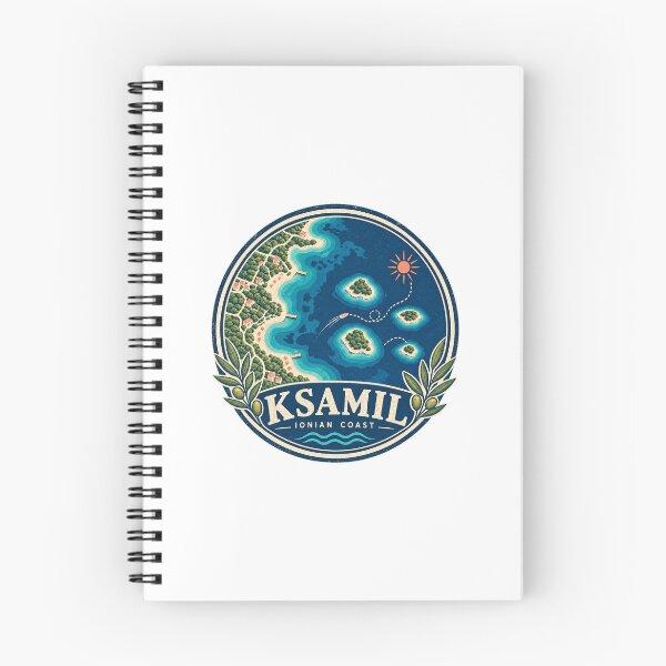 Item preview, Ksamil Ionian Coast Map Retro Travel Emblem designed and sold by AMICO77.
