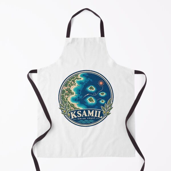 Item preview, Ksamil Ionian Coast Map Retro Travel Emblem designed and sold by AMICO77.