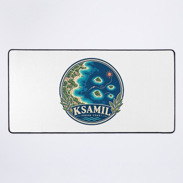 Item preview, Ksamil Ionian Coast Map Retro Travel Emblem designed and sold by AMICO77.