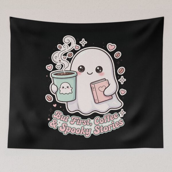 Item preview, But First Coffee And Spooky Stories - Ghost Coffee Lover designed and sold by Fulaly.