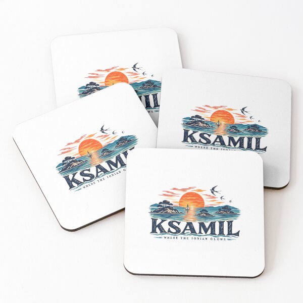 Item preview, Ksamil Ionian Sunset Linocut Travel Art designed and sold by AMICO77.
