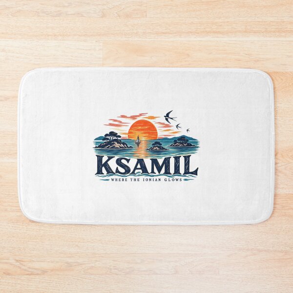 Item preview, Ksamil Ionian Sunset Linocut Travel Art designed and sold by AMICO77.