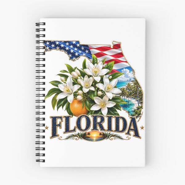 Item preview, Florida Orange Blossom State Flower American Flag Shirt – Sunshine State Patriotic Beach T-Shirt designed and sold by MOELYA.
