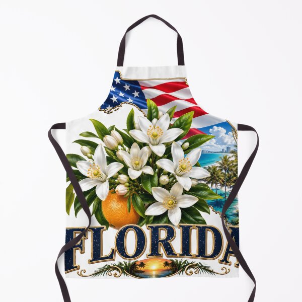 Item preview, Florida Orange Blossom State Flower American Flag Shirt – Sunshine State Patriotic Beach T-Shirt designed and sold by MOELYA.