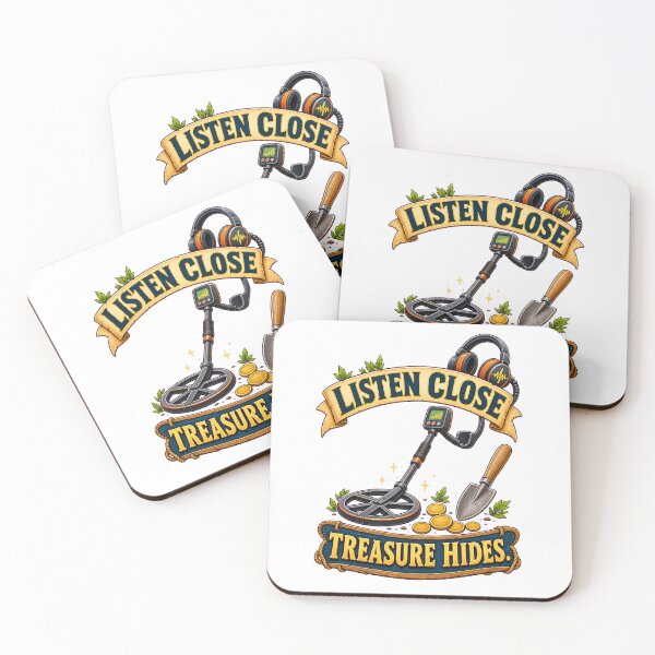 Item preview, Listen Close Treasure Hides Metal Detecting Art designed and sold by CheerfulNest.