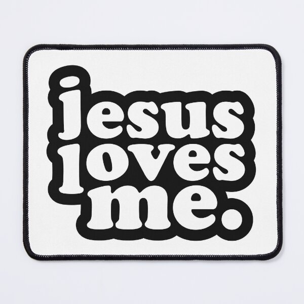 Item preview, Jesus Loves Me Black Wash Color White Sticker Shirts designed and sold by Rolographics1.