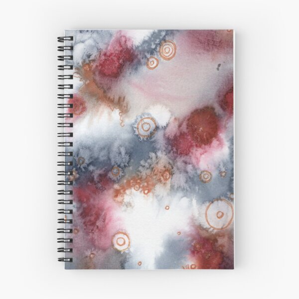 Item preview, Signals in the Weather, Grey and Crimson Abstract Watercolour designed and sold by ArithraStudio.
