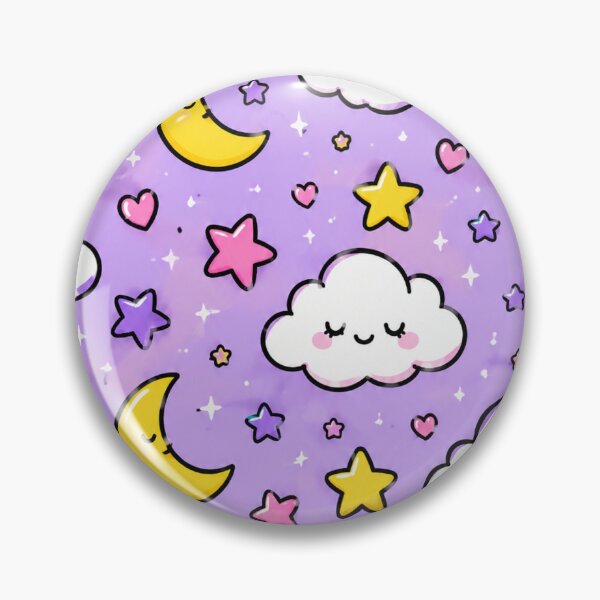 Item preview, Kawaii Moon & Clouds Pattern designed and sold by Car23314.