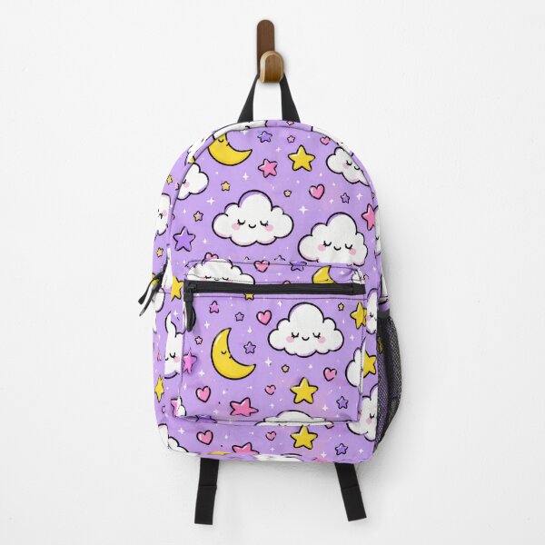 Item preview, Kawaii Moon & Clouds Pattern designed and sold by Car23314.