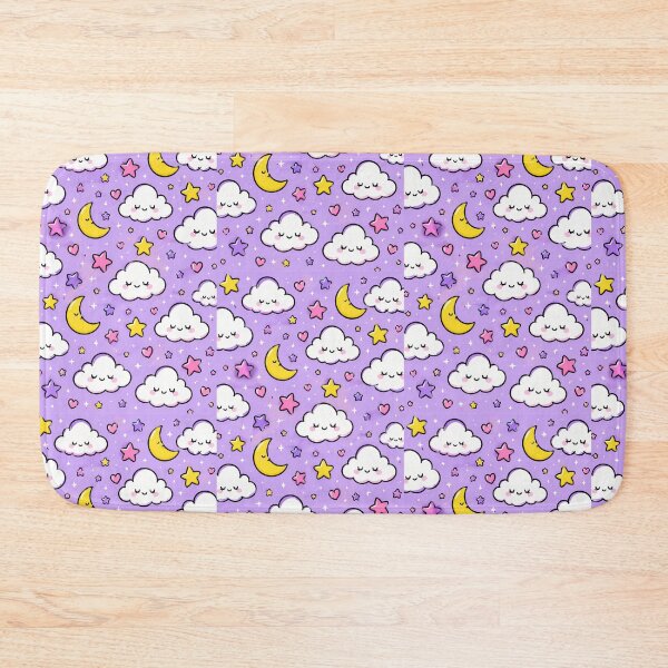 Item preview, Kawaii Moon & Clouds Pattern designed and sold by Car23314.