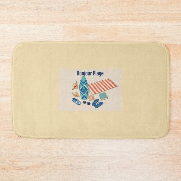 Item preview, Bonjour Plage designed and sold by SaltySurfgirl.