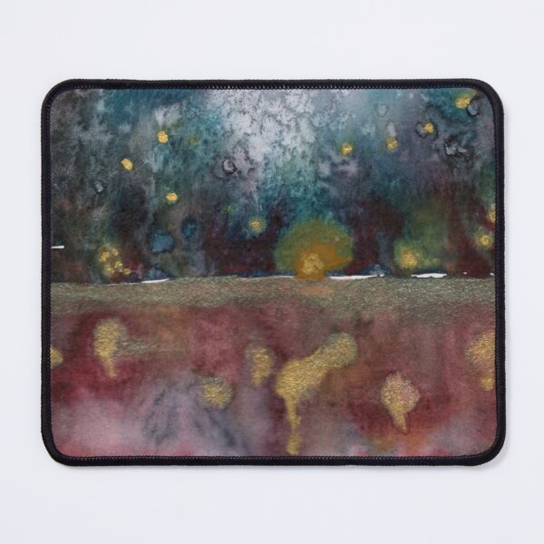 Item preview, Between Sky and Root, Teal Burgundy and Gold Abstract Watercolour designed and sold by ArithraStudio.