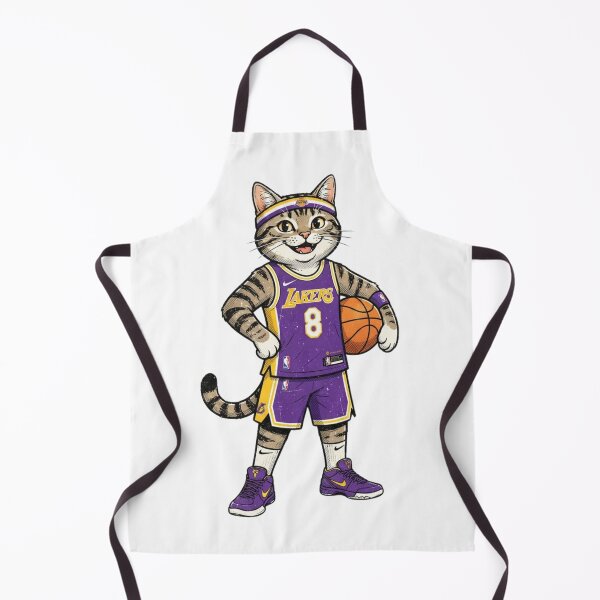 Item preview, Retro Funny Basketball Cat #8 Purple and Gold Jersey designed and sold by annaarthk.