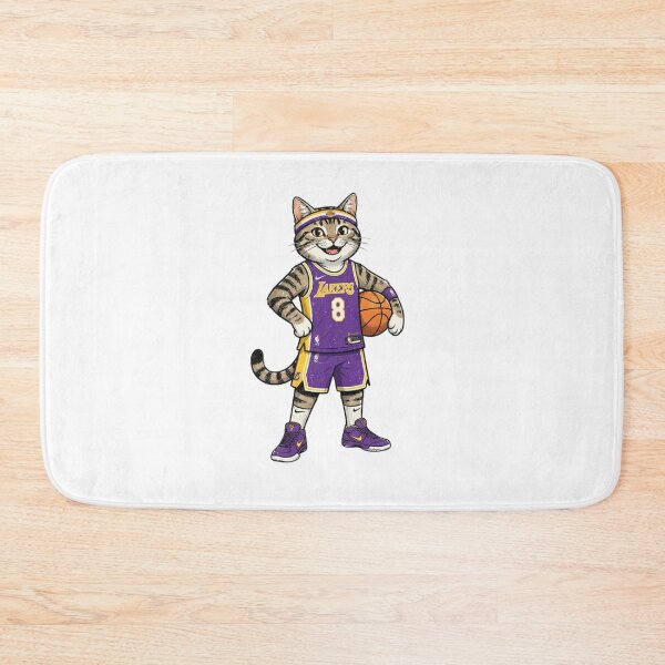 Item preview, Retro Funny Basketball Cat #8 Purple and Gold Jersey designed and sold by annaarthk.